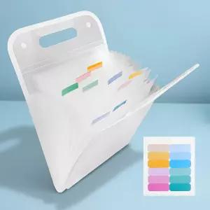 13칸 대용량 손잡이 아코디언 파일정리함 인덱스 포켓 A4 서류정리 화일