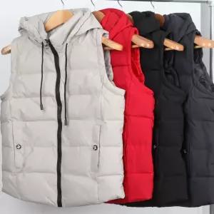 후드 남자 패딩 조끼 겨울 경량 남성 방한 베스트 쪼끼 사무실 경량