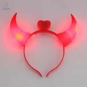 LED 악마 머리띠 분장소품 할로윈머리띠