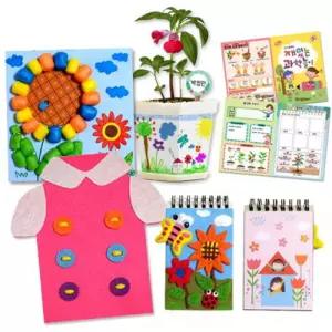 3월 4종만들기꾸러미세트-B형/만들기/세트/4종/꾸러미/개구리/피리/거울/부채/곤충/채집책/공작/수업/재료