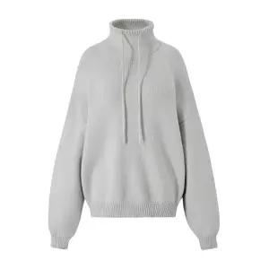 [하프클럽/나인식스뉴욕]데일리 하이넥 후드 오버핏 골지 니트 (NP4KT068L0)