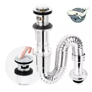 세련된 자동 물막이 하수구배수기 세면대용 청결 하수구트랩 세면대부속품 세면대팝업