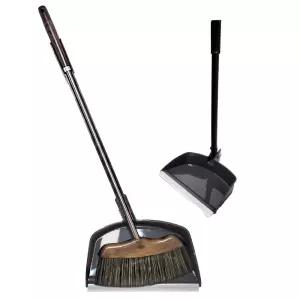 돈모 고급 원목 빗자루 쓰레받기 세트 쓰레받이 거치형 빗자루세트 방비