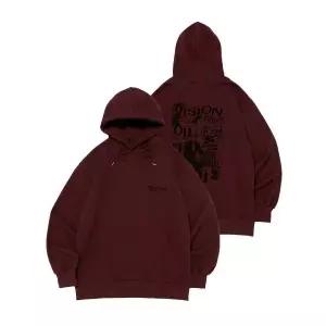 OTHERFITS [기모NO기모] NO-VISION 후드티셔츠 (와인)