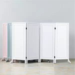 SImplys 웨인스 몰딩 미니 4단 가벽 낮은 파티션 가림막 원목 이동식 접이식 인테리어