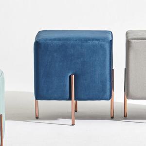 ONE 루앵 블루 벨벳 수납 감성스툴 화장대식탁보조의자간이미니체어모던인테리어