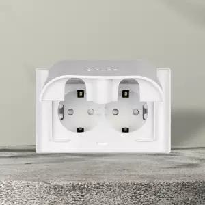 (가로 타입)(화이트) 전기 콘센트 커버/매립/벽콘센트/방우/방우형/덮개형/욕실/매립형/화장실/산업용/방수