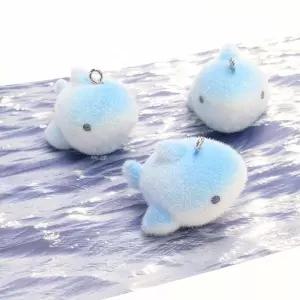 후로킹 뽀송털 동물 바다 상어 키링 펜던트 악세사리 부자재