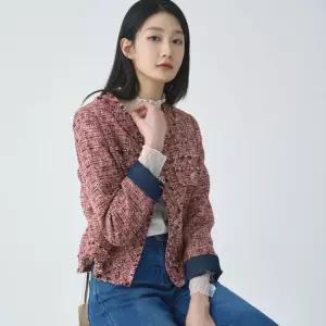 [지센] 여성 [피어로즈] 트위드 라운드 자켓 LFJKO293_RE