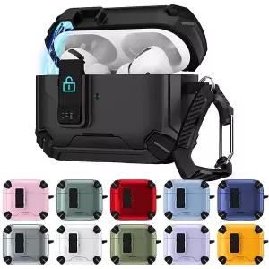 에어팟 프로 1 2 3 4세대 마그네틱 락 잠금 맥세이프 범퍼 거치대 카라비너 키링 케이스