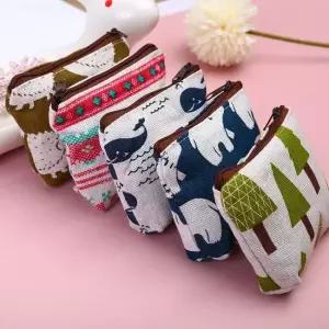 빈티지 린넨 동전지갑 손지갑 동전지갑 미니지갑 미니파우치 손지갑 작은파우치