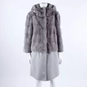 [구구스]중고명품 사바띠에 코펜하겐 밍크 후드 자켓 겸 코트 55-66 (NO 10372903)