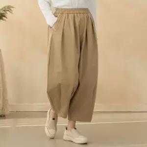 커버핏 면 배기 팬츠 마담 미시 중년 여성 빅사이즈 40대 50대