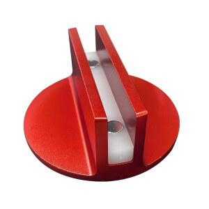 YoRise 범용 마그네틱 잭 패드 0 37인치 슬롯형 퍽 핀치 웰드 프레임 레일 어댑터 알루미늄 홈이 있는 바닥 도구 자동차/SUV/트럭용 자동차 수리 액세서리 빨간색