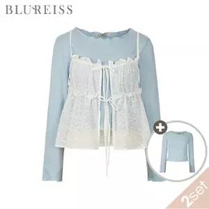 [블루레이스] [2SET]레이스 뷔스티에+티셔츠_B6S1TS6541