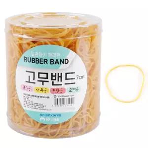 (7cm) 유니아트 (고무밴드) 노랑 고무줄/고무링/굵은고무줄/큰고무줄/고무밴드/노란밴드/노랑색/다용도