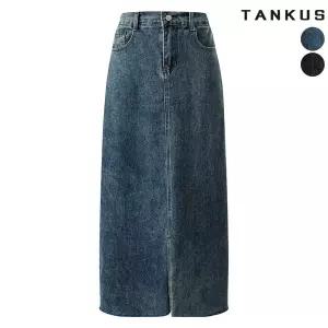 여성 스판 밴딩 데님 H라인 스커트