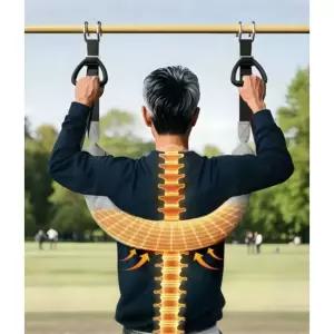 철봉 허리견인기 요추 척추 스트레칭 벨트 기구 허리 견인 운동 보조기