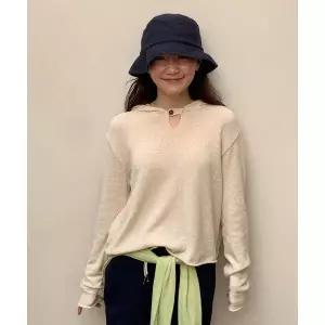 벤시몽 BENSIMON 원 ONE BUTTON KNIT HOODIE - NATURAL BS5SHD563NL 196722