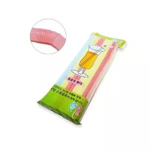 (약20.5cm 약50개입 자바라형) 일회용 음료빨대/어린이집/가정용/흘러시/파티용/빨데/라떼/식품용/카페