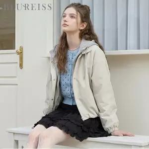 [블루레이스] 배색 후드 절개 점퍼_B6S1JP1351