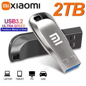 샤오미호환 펜 드라이브 2TB USB 3.2 미니 초고속 메탈 1TB 512GB U디스크 휴대용 방수 메모리 저장