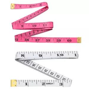 신체 원단 재봉 재단사 천 뜨개질 측정용 연질 측정 테이프 체중 소프트 패션 더블 스케일 자 2팩