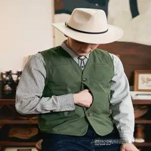 낚시 조끼 피싱 베스트 데님 헌팅 밀리터리 스타일 녹색