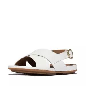 핏플랍 바로도착 그라시에 크로스 우븐 화이트 여성 백 스트랩