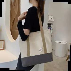 버킷백 여성 지퍼 캔버스 빅사이즈 에코백 숄더 보부상 가방