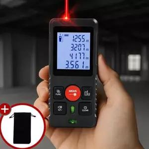레이저 줄자 디지털 휴대용 산업용 레이저 거리측정기 작업용 고정밀 도구 핸디형 부피 전자 방수 면적