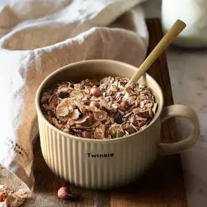 차분한 컬러 도자기 라면기 시리얼 전자레인지용기 라면용기 뽀글이