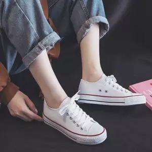 남여공용 캔버스화 심플 단화 로우굽 운도와 스니커즈