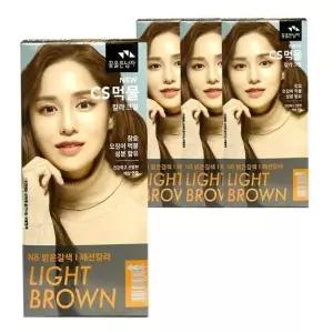 꽃을든남자 뉴 CS 오징어 먹물 참숯 N8 밝은갈색 크림 염색약 4개