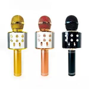 블루투스마이크 무선 WS858대용량 노래방 휴대용 스피커 고급 행사 용품