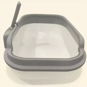 고양이 화장실 반오픈 넓은형 청소편한 스쿱세트모래퍼짐방지 대형 넓은 깊은 대용량 포함 세척 분리 오픈