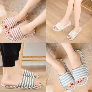 [셀러허브]스트라이프슬리퍼 실내화 푹신한슬리퍼 거실슬리퍼 소음방지슬리퍼 온나핏 커플 (S34449698)