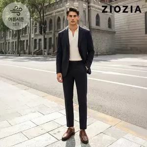 [지오지아] 썸머 에어로쿨 다크네이비 셋업 수트 (AEE2KG1101_AEE2PP1101_DNV)