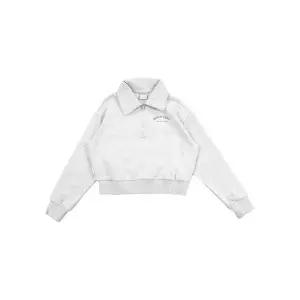 디스커버리 여성 크롭 트레이닝 반집업 맨투맨 티셔츠 DWTR43041-MGL