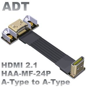 ADT-Link HDMI 2.1 수-암 내장 플랫 얇은 비디오 연장 케이블 2K 240hz 4K 144Hz 0.03M 호환-3M 호환 지원