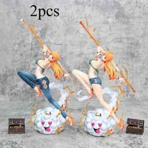 원피스 모델 피규어 PC 케이스 캐릭터 만화 나미 쇼츠 애니메이션 상품 2D 테마 휴일 선물 박스형