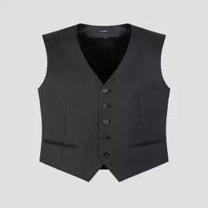 [로가디스][로가디스] [COUTURE] REDA 울 스트레치 솔리드 레귤러 핏 수트 베스트 - 애쉬 (RX6103RP24)