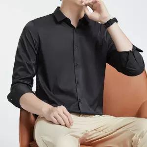 남성 링클프리 빅사이즈 긴팔 셔츠 남자 정장 남방 M-5XL