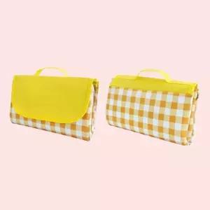 ( )미니백 변신 돗자리 옐로우 체크