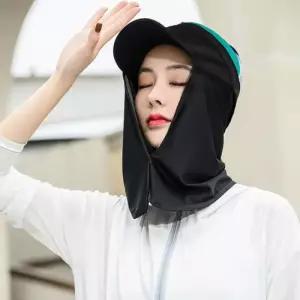 롱 다크그레이 햇빛가리개 선가드 캡 자외선차단