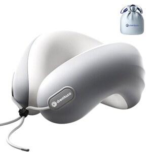 드렘블루 넥 베개 비행기, 100% 메모리 폼, 쿨링 비행기 베개, 여행용 그레이