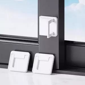 무타공 서랍손잡이 1초부착 서랍열림방지 미닫이문 잠금장치 잠금 냉장고 창문 손잡이