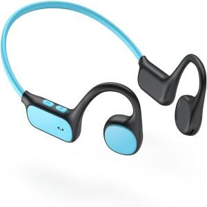 iClever 키즈 블루투스 헤드폰 공기전도 오픈형 안전한 음량 85dB 11.5시간 재생 여행/학교용 내구성 무선