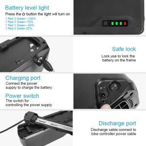 골프가방폴리 21700 36V 48V 52V 전기 자전거 리튬 배터리 팩 15Ah 20Ah (1000W 바팡 모터용)