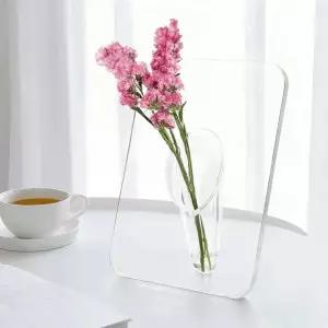 투명한 스탠드 미니 액자 유명 인테리어 화병 꽃병